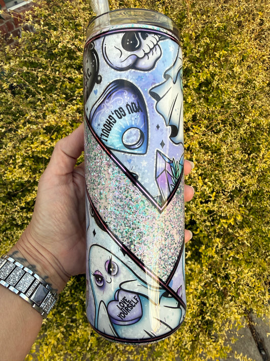 Cute Ghost Glitter Tumbler