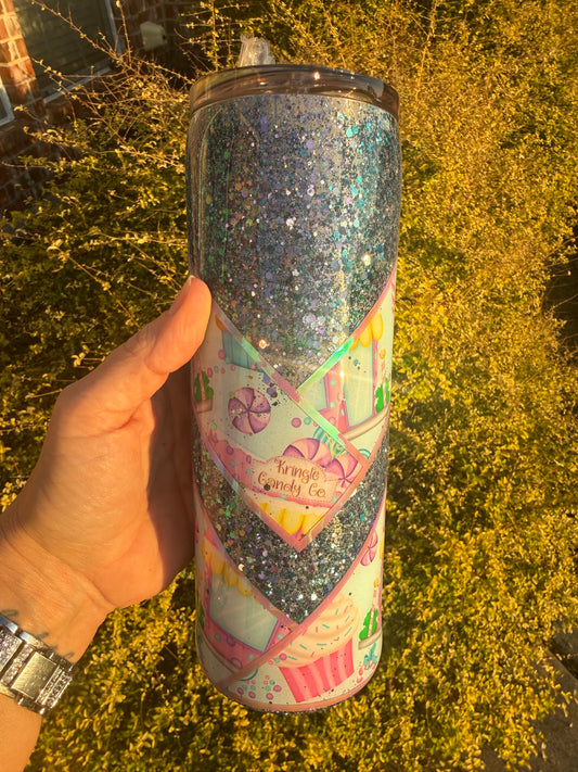 Christmas Town Glitter Tumbler