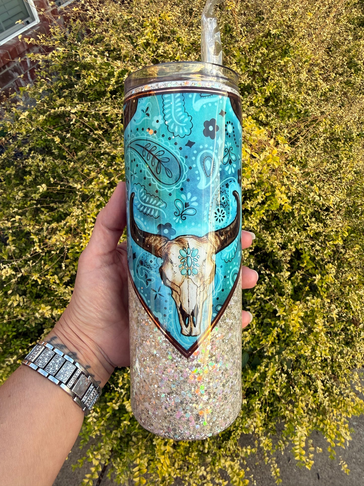 Western Glitter Tumbler
