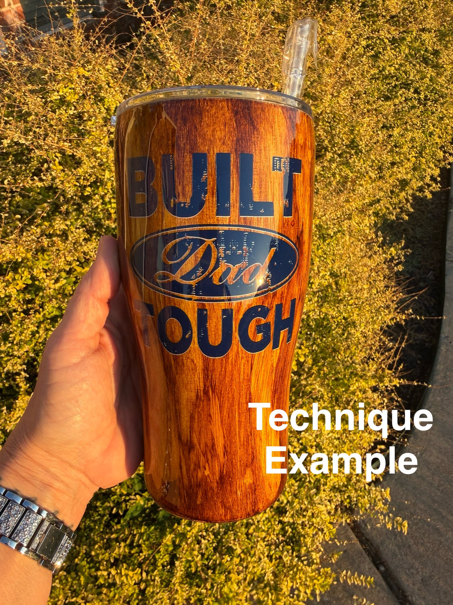 Custom Woodgrain Tumbler
