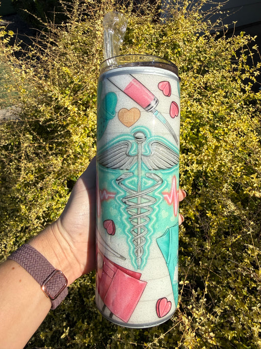 Nurse Glitter Tumbler