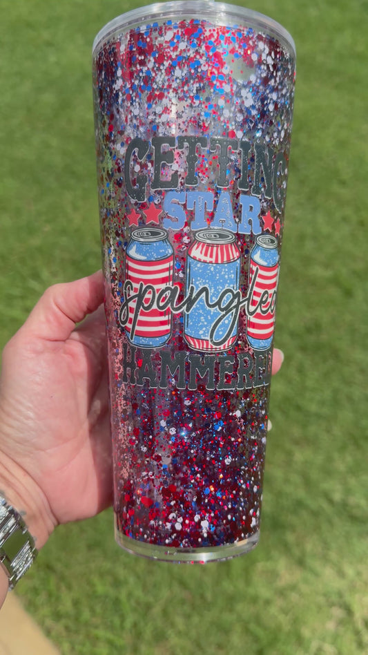 “Star Spangled Hammered” Glitter Snow Globe